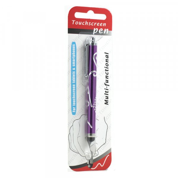 Wholesale Glitter Diamond Slim Stylus Touch Pen (Purple)